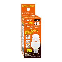 即納 NEC コスモボールミニ 40W形 電球色 EFD10EL/7-E17-C2C