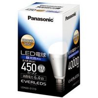 即納 パナソニック EVERLEDS(エバーレッズ) LED電球 昼光色 E17 LDA6D-E17/D 調光器対応