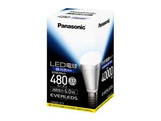 即納 パナソニック EVERLEDS(エバーレッズ) LED電球 6.0W 昼光色 E17 LDA6D-E17