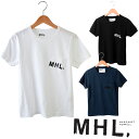 MHL Tシャツ マーガレットハウエル PRINTED JERSEY ブラック ホワイト ネイビー【MARGARET HOWELL レディース 送料無料 ブランド 正規品 おしゃれ かわいい 新品 2017年 ギフト プレゼント】