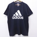ショッピングアディダス officialsale1120 【中古】古着 半袖 ブランドTシャツ アディダス adidas ビッグロゴ 大きいサイズ 2L LL ビッグシルエット ゆったり ビッグサイズ オーバーサイズ クルーネック 丸首 黒 ブラック XLサイズ 中古 メンズ | 春夏 夏物 夏服 メンズファッション カットソー ティーシャツ テ