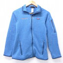 【中古】古着 レディース 長袖 フリースジャケット パタゴニア patagonia ベターセーター COLGATE 刺繍 水色 中古 アウター ジャンパー ブルゾン | 秋冬 秋物 秋服 冬物 冬服 カジュアル レディースファッション おしゃれ かわいい