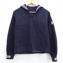 【中古】古着 長袖 ビンテージ ヴィンテージ ミリタリー セーラージャケット 60年代 60s ウール 紺 ネイビー Mサイズ 中古 メンズ アウター フライト 2084030700