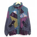 【中古】古着 レディース 長袖ジャケット 90年代 90s 花 ベロア タロン 黒 ブラック 中古 アウター ジャンパー ブルゾン | 秋冬 秋物 秋服 冬物 冬服 カジュアル レディースファッション おしゃれ かわいい