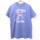 【中古】古着 半袖 ビンテージ ヴィンテージTシャツ 90年代 90s サウスダコタ ワールドカップ サッカー コットン クルーネック 丸首 USA製 アメリカ製 薄紺 ネイビー Lサイズ 中古 メンズ | 春夏 夏物 夏服 ヴィンテージTシャツ メンズファッション カットソー ティー