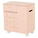 コスメワゴン ピンク[THU2101827400]|インテリア 寝具 収納 収納家具 コスメボックス メイクボックス