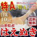 【送料無料】23年産・山形産はえぬき白米10kg！魚沼産コシヒカリと同じ食味ランキング特Aのお米！米処の山形から特A米！02P17Aug12