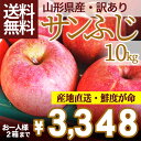 りんご 訳あり 10kg 送料無料 サンふじ 山形県産 産地直送りんご お徳用りんご サンふじ ジャムにもOKなりんご 焼きりんごにもOK! 家庭用りんご 日時指定不可 送料無料(四国 九州 沖縄を除く) 早割 早期予約