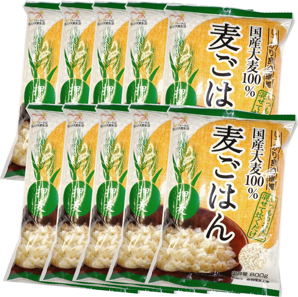 特選 押麦 800g×10入り【お得なケース】大麦 宝麦 麦ごはん 麦ご飯 麦...:ryoshokushop:10000036