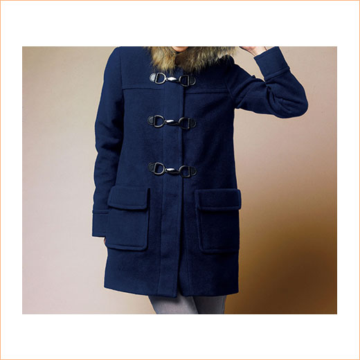 ファー付ビットダッフルコート　ryuryu/リュリュ　ラナン Ranan【ロングコート　レディース　冬　アウター】