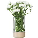 【即納可】LSA / LOTTA VASE / LANTAN & ASH BASE CLEARTLA2182 フラワー ベース&キャンドルホルダー(φ13×H23/内径φ12cm)箱入り【楽ギフ_包装】【楽ギフ_のし】【楽ギフ_のし宛書】