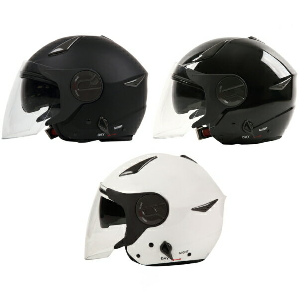 ジェットヘルメット ダブルシールド装備(全3色) ヘルメット バイク...:s-need:10017804