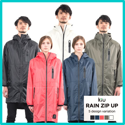 kiu rain zip up 2016【レインジップアップ/フェス/レインコート/ポンチョ/PON...:s-o-r-a:10011698