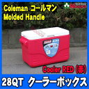 コールマン/Coleman　(赤)　28QT　クーラーボックス　モールドハンドル【コールマン/coleman/クーラーボックス/レッド/red/28qt/モールドハンドル/molded handle】