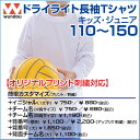 【ジュニア130〜150】 超軽量スポーツウェア ドライライト長袖Tシャツ 【オリジナルプリント対応】 長袖 Tシャツ 無地 シンプル ドライ 吸汗速乾 部活や体育にも 練習着 130/140/150 ボーイズ/ガールズ/キッズ 小学生