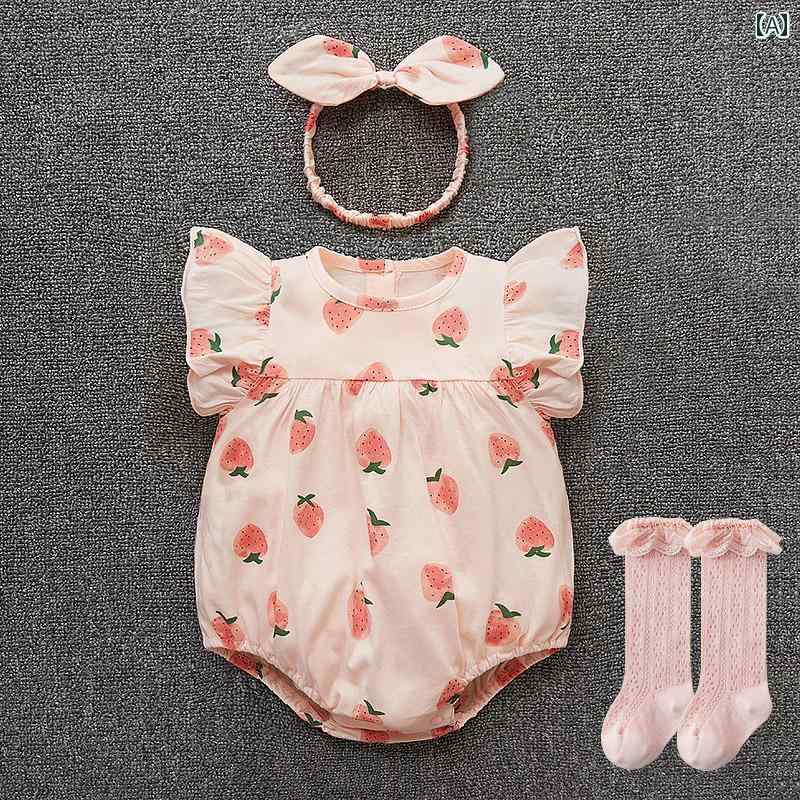 ベビー 靴下 カジュアル ベビー バッグ 夏 薄手 カバーオール 女の 赤ちゃん サマー ドレス 百日 プリンセス かわいい 服 新生児 満月