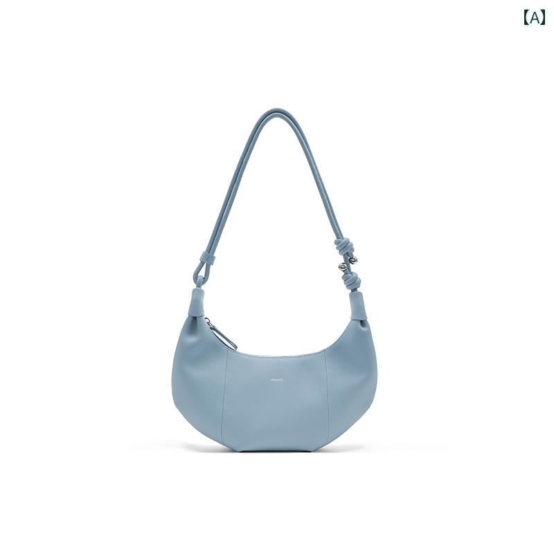 キュート パーティー バッグ MUVA クロワッサン 小さい 脇下 バッグ ショルダー メッセンジャーバッグ 革 女性 通勤 高級 314