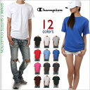 チャンピオン Tシャツ 半袖 メンズ レディース CHAMPION 大きいサイズ 袖ロゴ 無地 白 黒 綿100% アメカジ スポーツ B系 ストリート系 ヒップホップ ダンス 衣装 USA ブランド ファッション