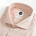 Bagutta バグッタ 【送料無料】ドレスシャツ ホリゾンタルカラー SLIM FIT 長袖 メンズ スリム コットン 無地 オレンジ/S M L/イタリア ブランド カジュアル