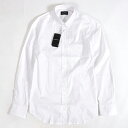 エンポリオアルマーニ EMPORIO ARMANI 【送料無料】ドレスシャツ スナップダウン ワイシャツ 長袖 メンズ ストレッチ 春夏 コットン 無地 ホワイト 白/M L/イタリア ブランド ビジネス