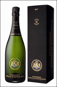海老蔵さんと麻央さんの結婚披露宴の食前酒がこれ!!!Champagne Baron de Rothschildシャンパーニュ・バロン・ド・ロスチャイルド・ブリュット（フランス・シャンパーニュ・白・辛口）