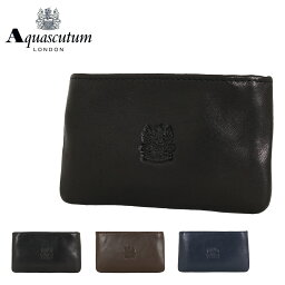 【全品10倍｜期間限定】【SALE】アクアスキュータム 財布 小銭入れ メルローズ AQ105027 Aquascutum キーリング付き コインケース マルチケース 羊革 メンズ[即日発送]