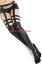 【即納】COQETTE 1 Pair. Wet look strappy stockings with attached garter belt. 【Coquette(ランジェリー、コスチューム、フェティッシュ)】【フェティッシュ・ボンテージ】【ガーターストッキング】【サイハイストッキング】【CQ-DC-D1731】