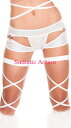 【即納】ROMA Metallic Cut-Out Shorts 【ROMA (ダンスウェア、衣装、コスチューム、小物)】【RM-DW-SH3185-WH】