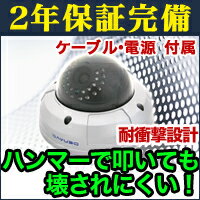 防犯カメラ 暗視・防水・屋外設置可能 監視カメラ 防犯カメラ【DENAVO】【高品質・高サポート】【可変ズーム】【耐衝撃設計】インテリアを崩しにくい！【付属品全て付】【同機能機種最安値】【TOP】DVS-7301NR