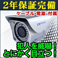 防犯カメラ 暗視・防水・屋外設置可能 監視カメラ 防犯カメラ【DENAVO】【高品質・高サポート】【可変ズーム】【威嚇ならコレ】【付属品全て付】【同機能機種最安値】【TOP】BRS-7348N