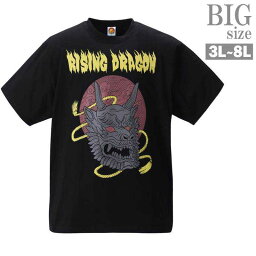 新日本プロレス<strong>鷹木信悟</strong>「RISING DRAGON」半袖Tシャツ 3L 4L 5L 6L 8L 男 かっこいい 服 C040306-10