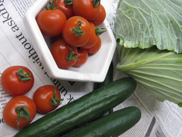 フライに添える野菜たち