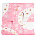【FashionCoupon全商品10%OFF配布中】【レンタル】産着 お宮参り 女の子 正絹 2027 ピンク/白 絞り 梅に毬 金駒刺繍 赤ちゃん 着物 産着レンタル 女児産着 初着 祝い着 送料無料