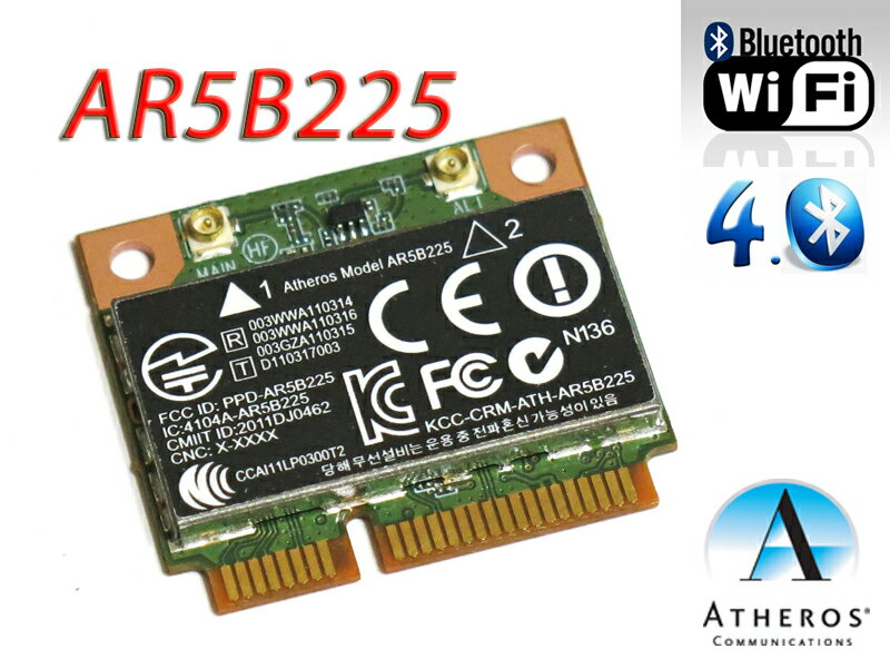 HP+汎用 Atheros AR5B225 WB225　無線LANカード SPS＃：655…...:saiseiya:10000131