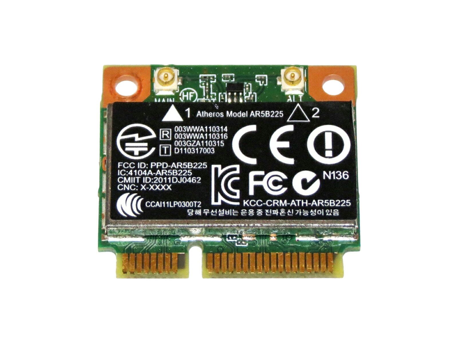 HP 655795-001 + ėp AR5B225 WB225 802.11b/g/n + Bluetooth 4.0 PCIe Mini half LANJ[h