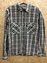EVISU YAMANE エヴィス ヤマネ チェックシャツ 白 黒 表記サイズ42