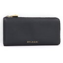 【中古】BVLGARI モネーテ 長財布 L字ファスナー レザー ブラック 36899