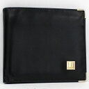 【中古】dunhill 二つ折り財布 レザー ブラック
