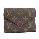 【中古】LOUIS VUITTON ポルトフォイユ ヴィクトリーヌ 三つ折り財布 モノグラム フューシャ M41938