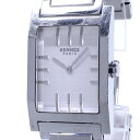 【中古】HERMES タンデム メンズ腕時計 クォーツ SS シルバー文字番 TA1.710