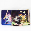【中古】サマンサタバサ ショルダーバッグ プチチョイス ディズニーコラボ ミッキー バンビ 2個セット キャンバス ブルー系 マルチカラー