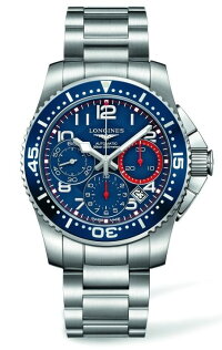 正規品ロンジンlongines2013年NEWハイドロコンクェストクロノグラフ【コラムホイール】アルミニウムベゼルHydroConquestAlminiumbezel41mm自動巻ブルー文字盤L3.696.4.03.6