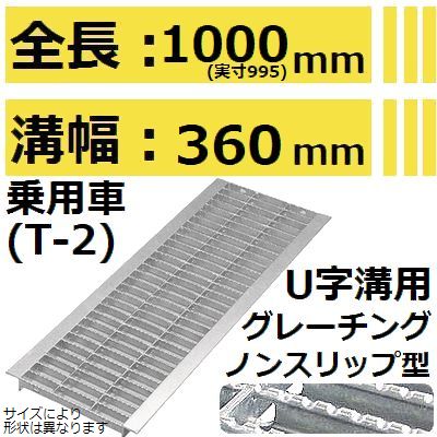 【適用みぞ幅360mm 乗用車耐荷重】HKSX36