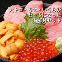 【送料無料】大トロ、濃厚うに、大粒いくら醤油漬けセット 魚屋...