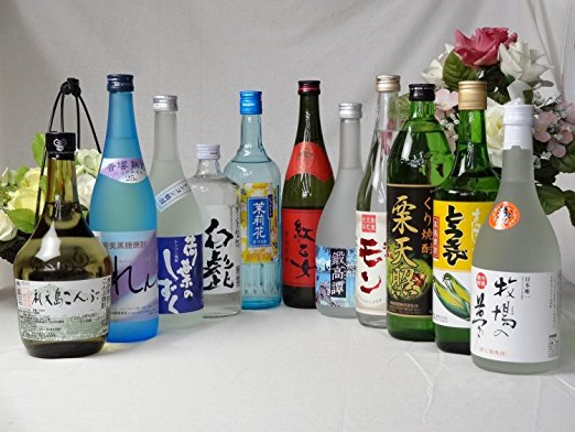 変わり種焼酎11本セット ジャスミン×胡麻×牛蒡×紫蘇×米焼酎×レンコン×栗×黒糖×とうも…...:sake-gets:13940582