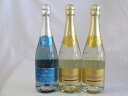 3本セット 華やかな甘口スパークリングワインセット (ゴールド金箔入り2本 ブルースパークリング1本) 720ml×3本