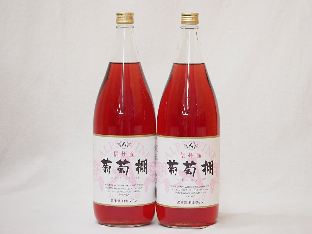 日本ワインセット 信州産葡萄棚 ロゼワインセット 中口(長野県)1800ml×2