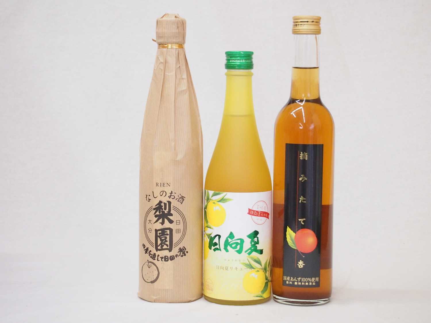 【送料無料】欲しかった飲みやすい不思議なリキュール3本セット（ゆず可燐・梨園・杏）500ml×3本