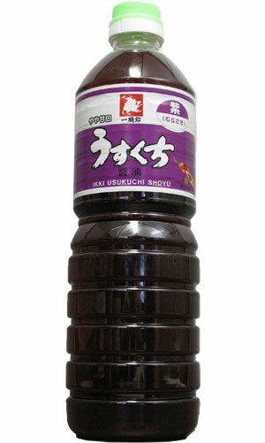 【九州醤油】　熊本県　緑屋本店　一騎印　紫醤油　うすくち　1L