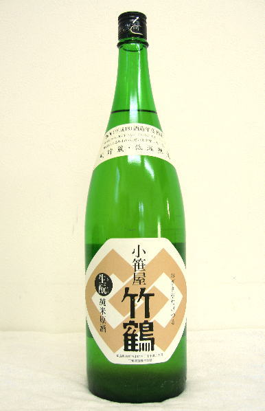 小笹屋竹鶴　きもと純米原酒平成21年度醸造　木桶仕込み　1800ml